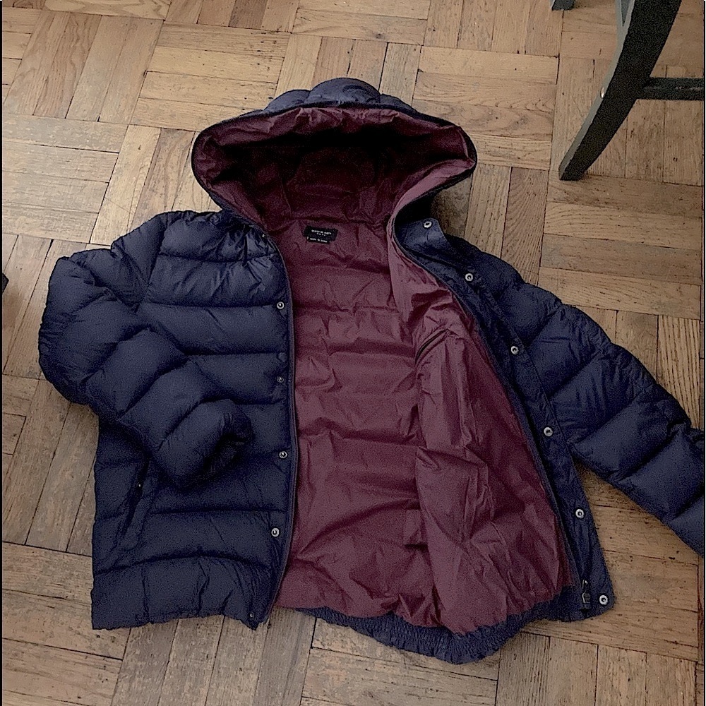 eddy pen parka...navy/burgundy